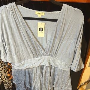 Harper & Ivy Light Blue Blouse